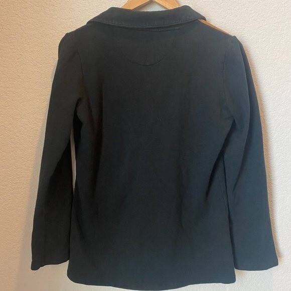 Ralph Lauren Black Button Front Cotton Blend Blazer - Size Small - EUC - Picture 7 of 8